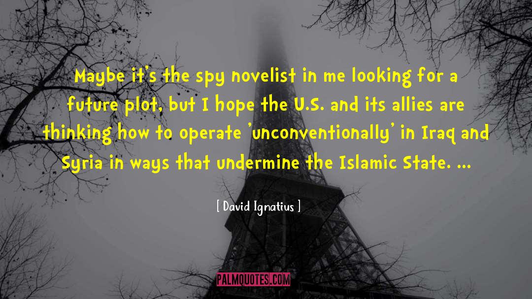 David Ignatius Quotes: Maybe it's the spy novelist