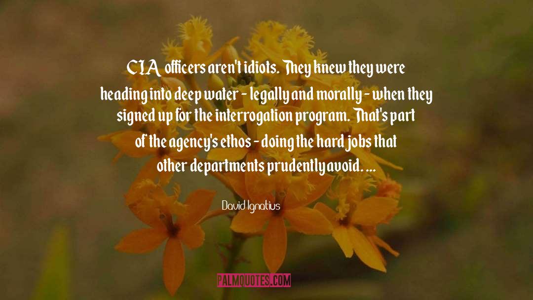 David Ignatius Quotes: CIA officers aren't idiots. They