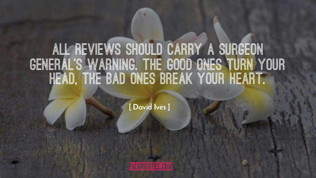 David Ives Quotes: All reviews should carry a