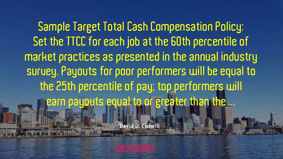 David J. Cichelli Quotes: Sample Target Total Cash Compensation
