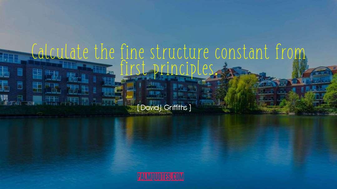 David J. Griffiths Quotes: Calculate the fine structure constant