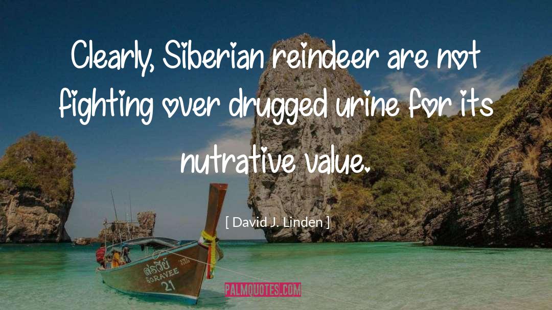 David J. Linden Quotes: Clearly, Siberian reindeer are not