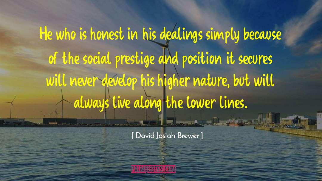 David Josiah Brewer Quotes: He who is honest in