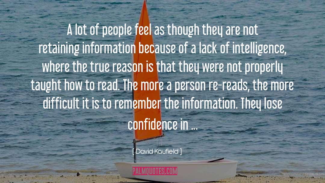 David Kaufield Quotes: A lot of people feel