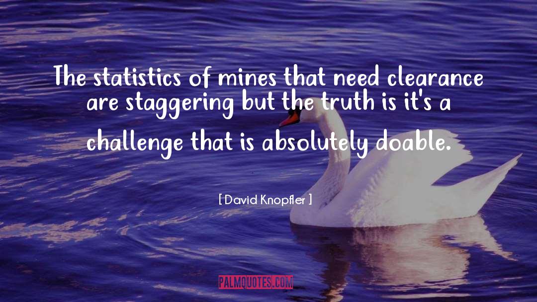 David Knopfler Quotes: The statistics of mines that