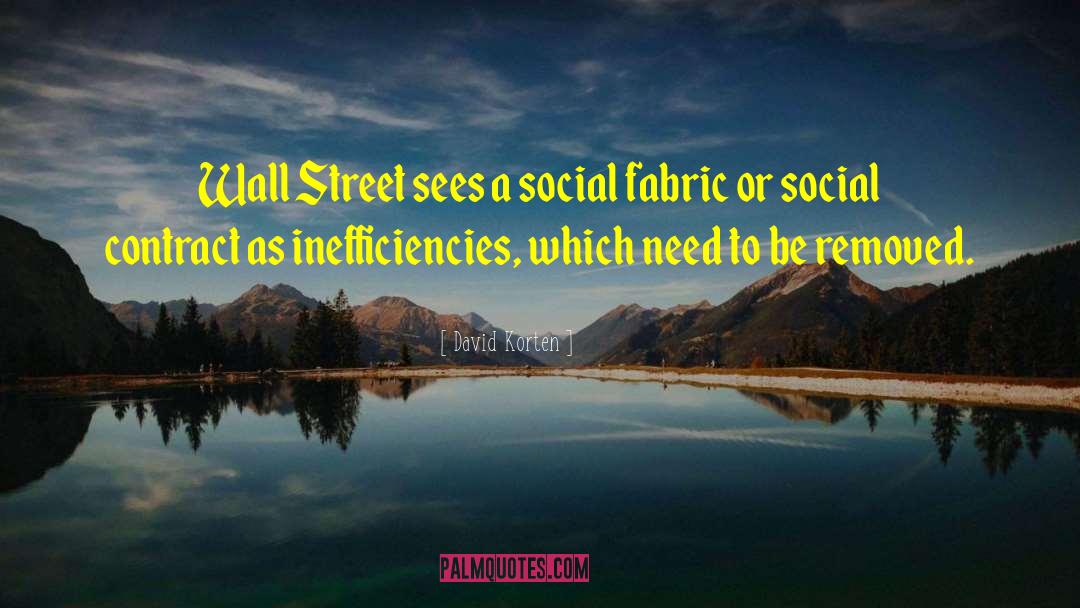 David Korten Quotes: Wall Street sees a social