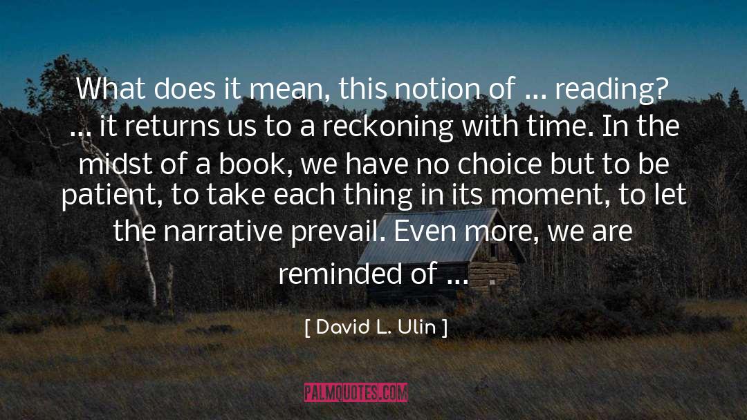 David L. Ulin Quotes: What does it mean, this