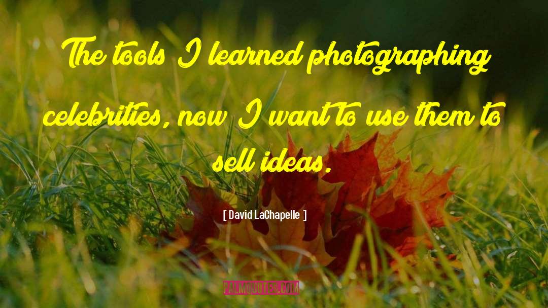 David LaChapelle Quotes: The tools I learned photographing