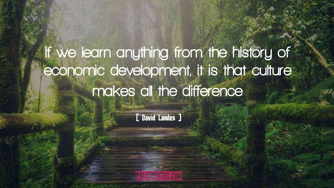 David Landes Quotes: If we learn anything from