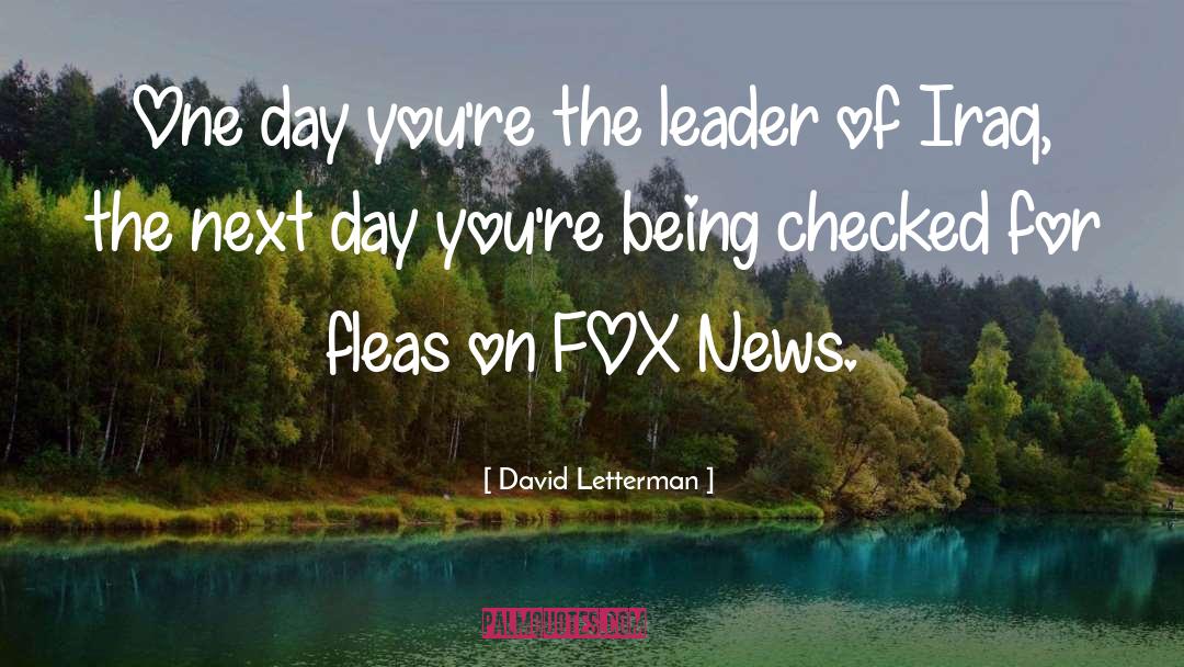David Letterman Quotes: One day you're the leader