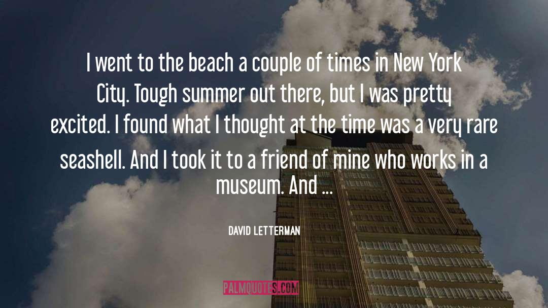 David Letterman Quotes: I went to the beach