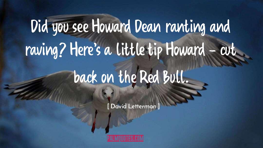 David Letterman Quotes: Did you see Howard Dean