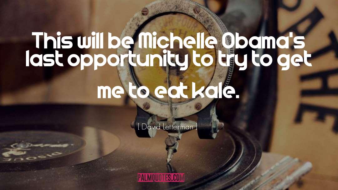 David Letterman Quotes: This will be Michelle Obama's