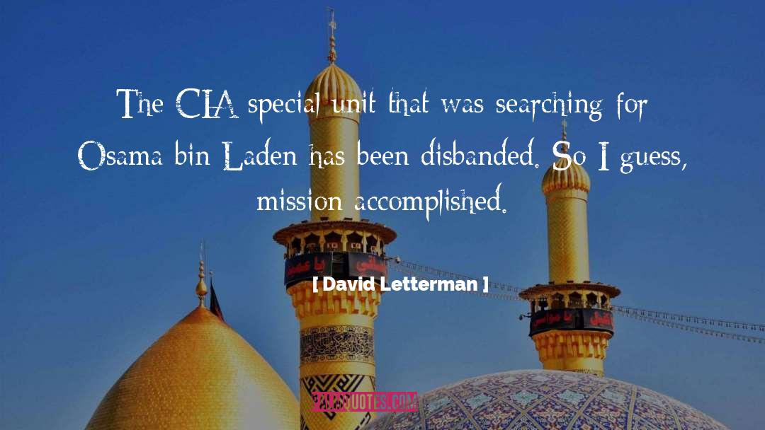 David Letterman Quotes: The CIA special unit that