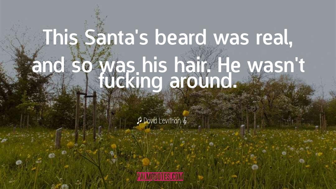 David Levithan Quotes: This Santa's beard was real,