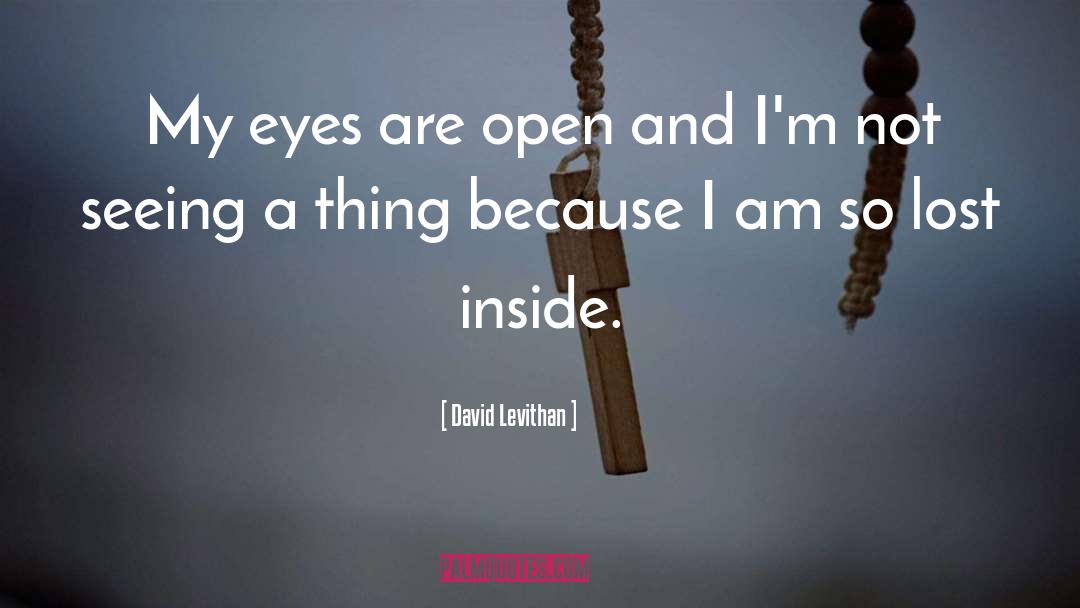 David Levithan Quotes: My eyes are open and