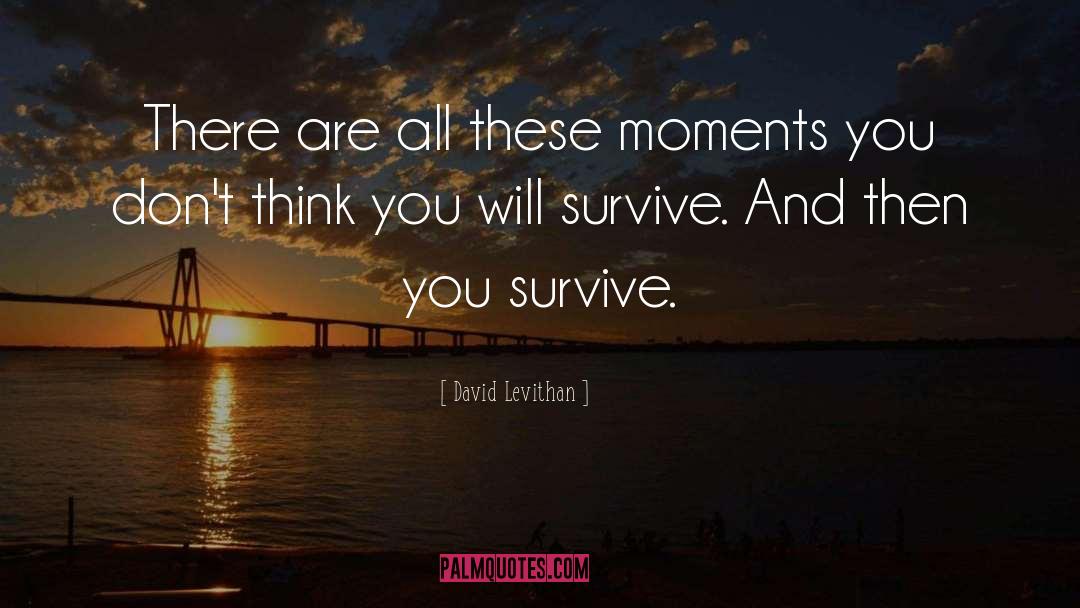 David Levithan Quotes: There are all these moments