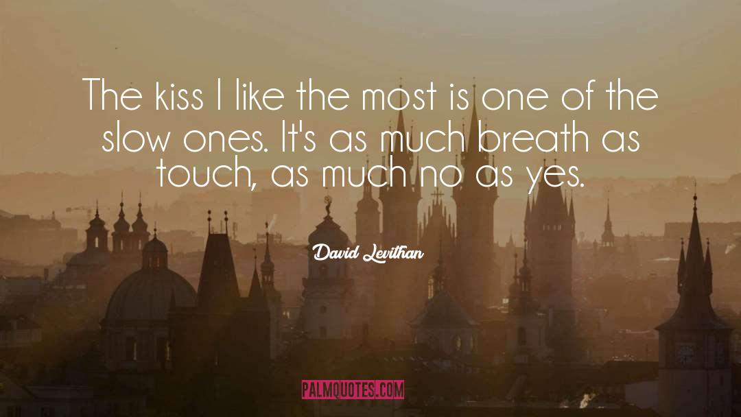 David Levithan Quotes: The kiss I like the