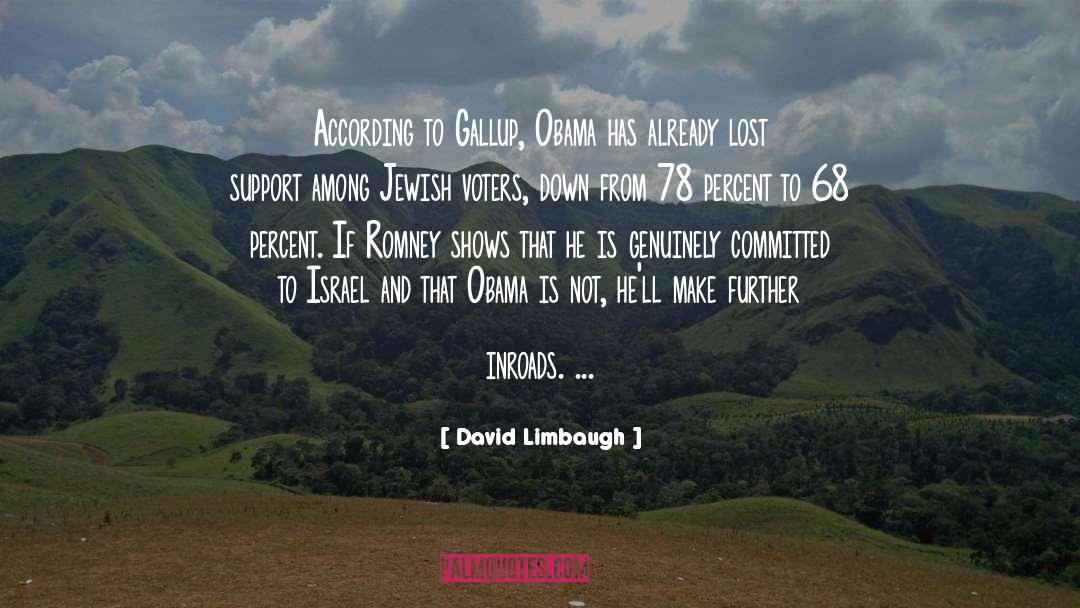 David Limbaugh Quotes: According to Gallup, Obama has