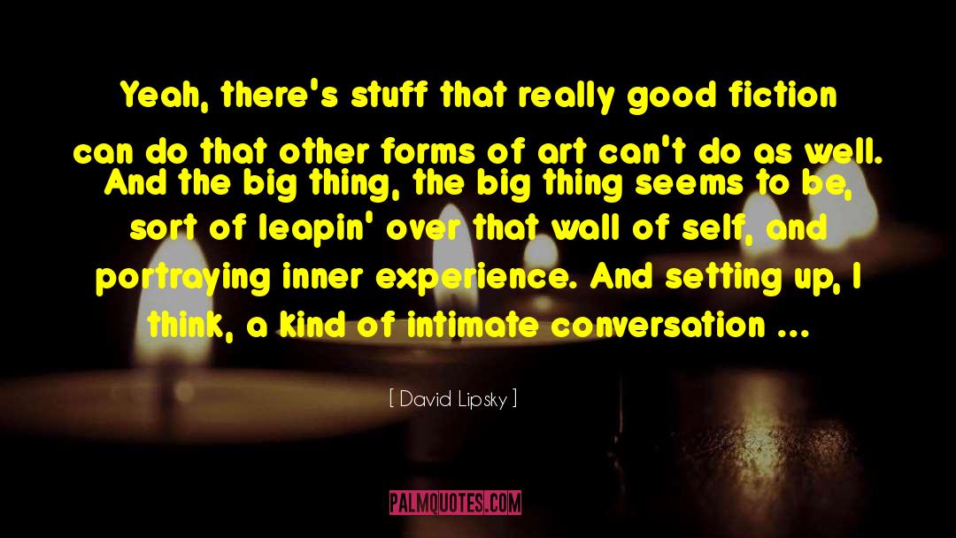 David Lipsky Quotes: Yeah, there's stuff that really