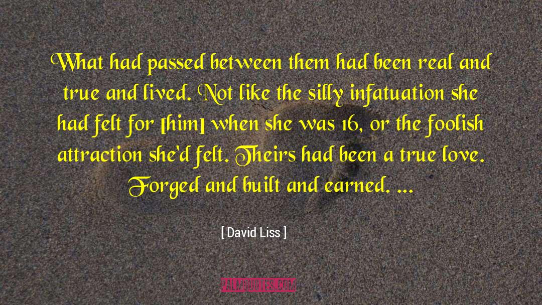 David Liss Quotes: What had passed between them