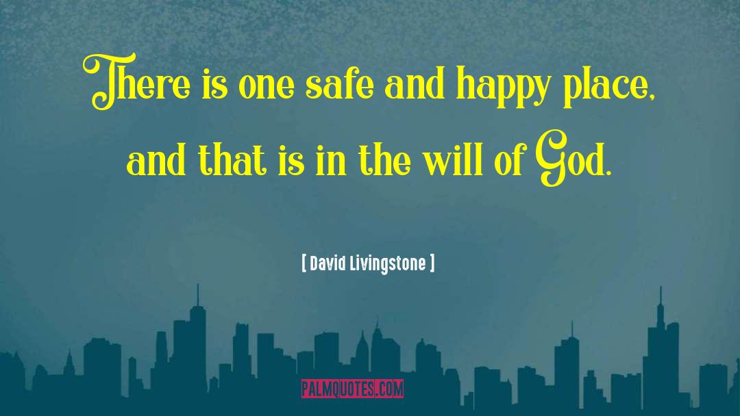 David Livingstone Quotes: There is one safe and