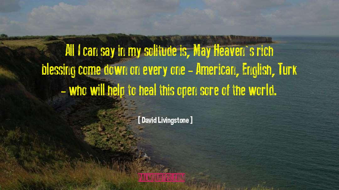 David Livingstone Quotes: All I can say in