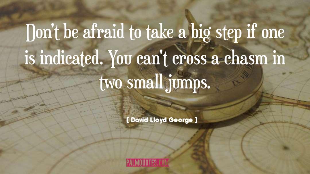 David Lloyd George Quotes: Don't be afraid to take