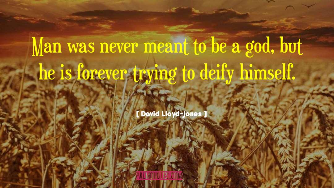 David Lloyd-Jones Quotes: Man was never meant to