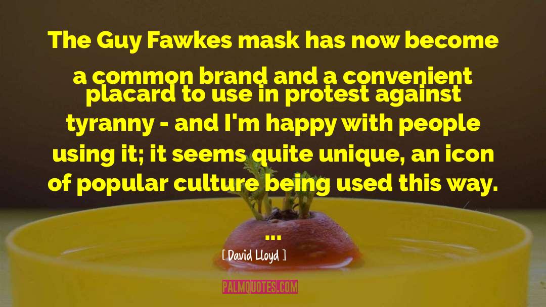 David Lloyd Quotes: The Guy Fawkes mask has