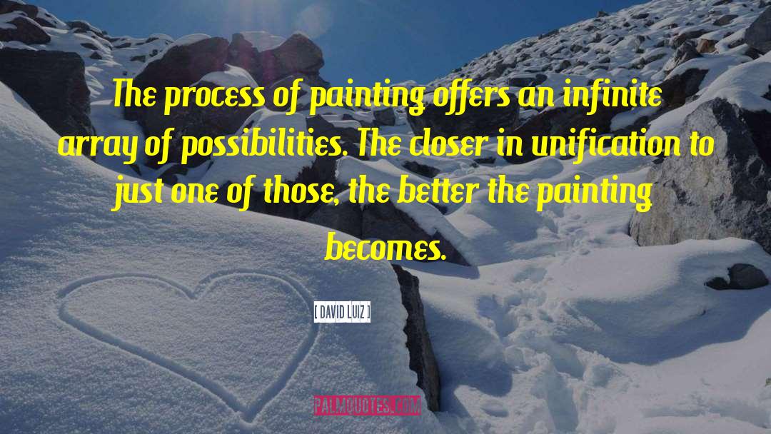 David Luiz Quotes: The process of painting offers