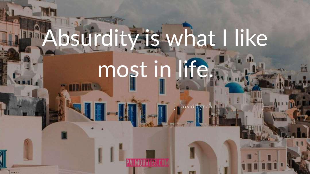 David Lynch Quotes: Absurdity is what I like