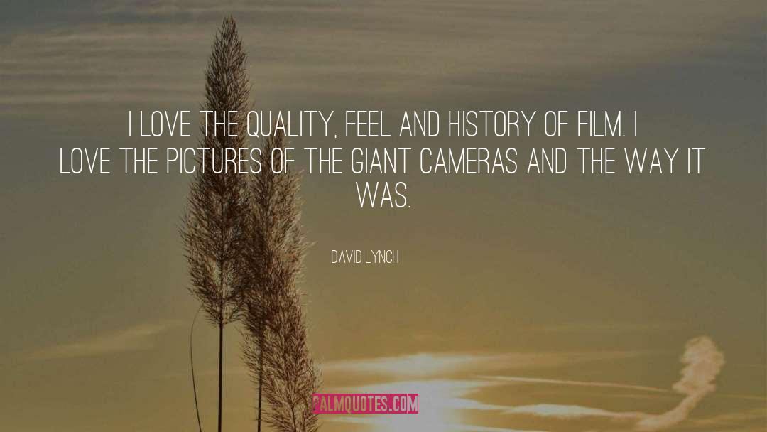 David Lynch Quotes: I love the quality, feel