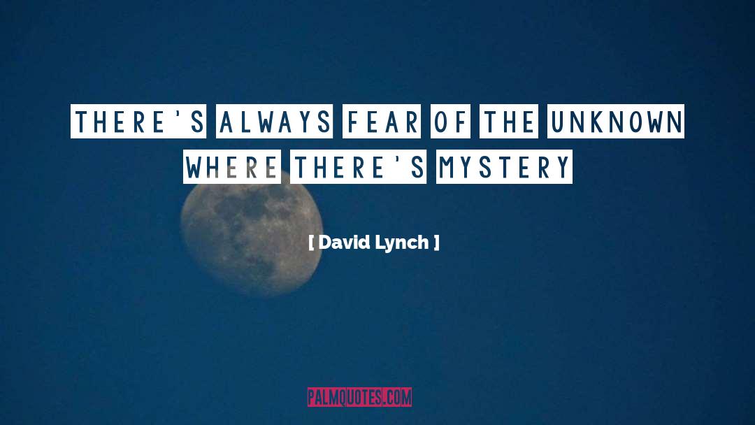 David Lynch Quotes: There's always fear of the