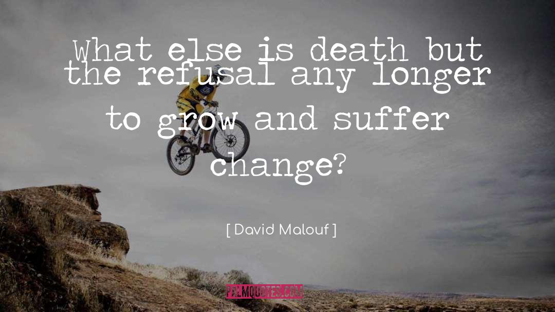 David Malouf Quotes: What else is death but