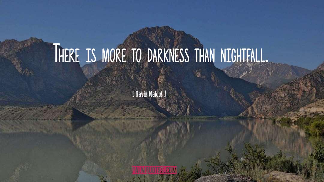 David Malouf Quotes: There is more to darkness