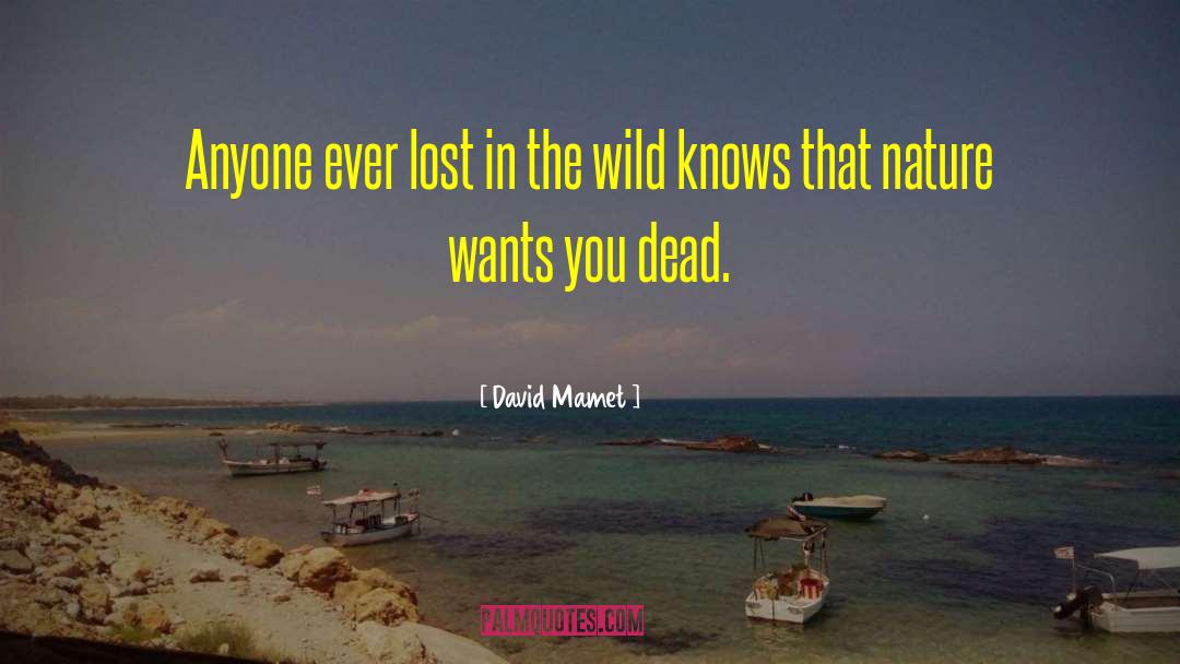 David Mamet Quotes: Anyone ever lost in the