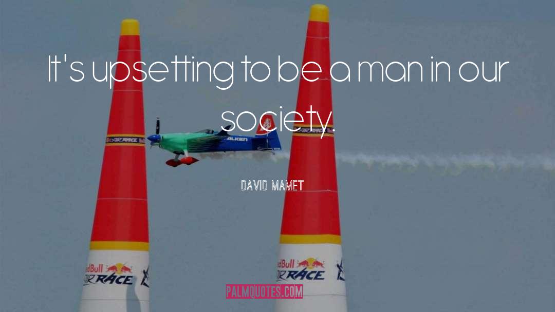 David Mamet Quotes: It's upsetting to be a