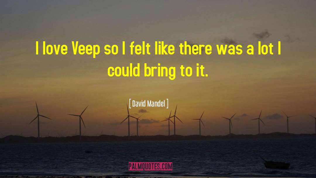 David Mandel Quotes: I love Veep so I