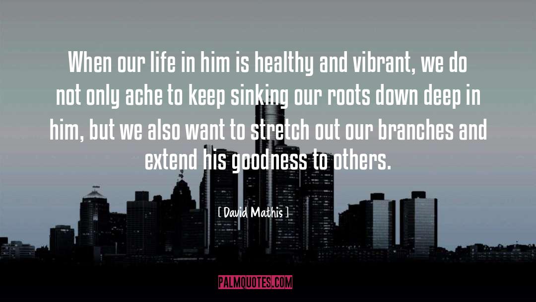David Mathis Quotes: When our life in him