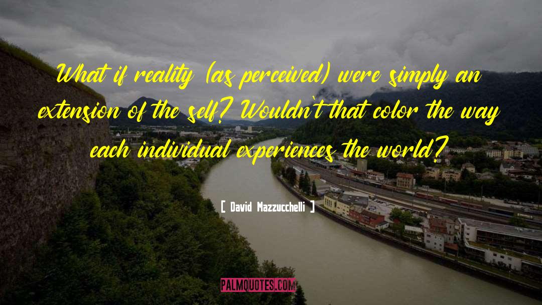 David Mazzucchelli Quotes: What if reality (as perceived)