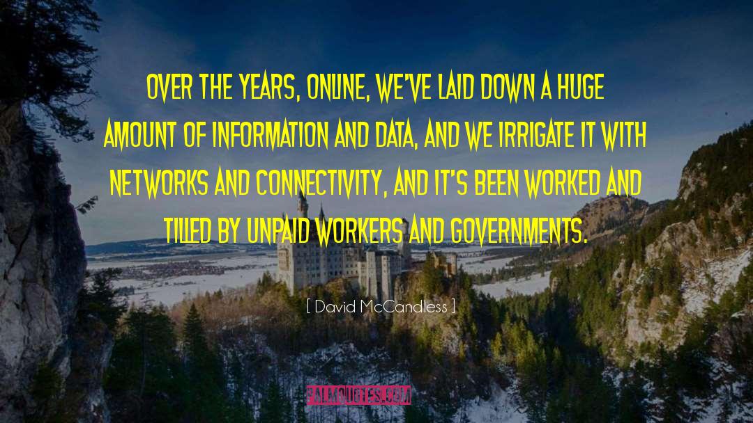 David McCandless Quotes: Over the years, online, we've