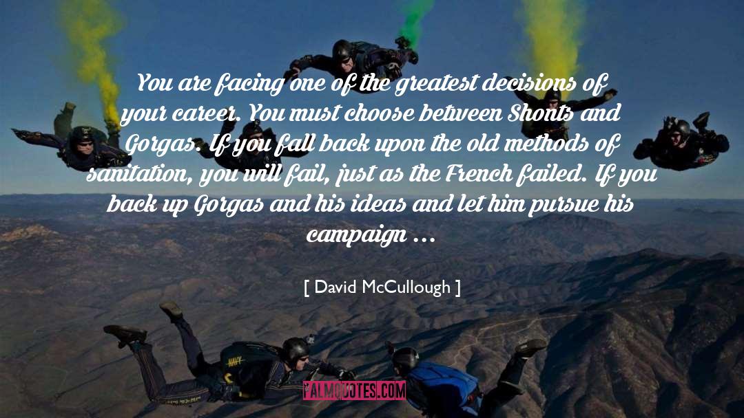 David McCullough Quotes: You are facing one of