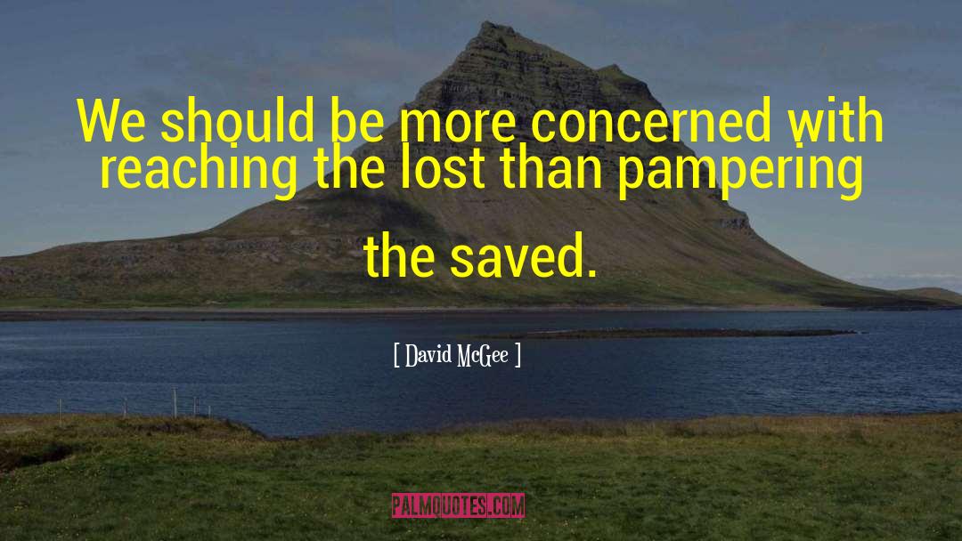 David McGee Quotes: We should be more concerned