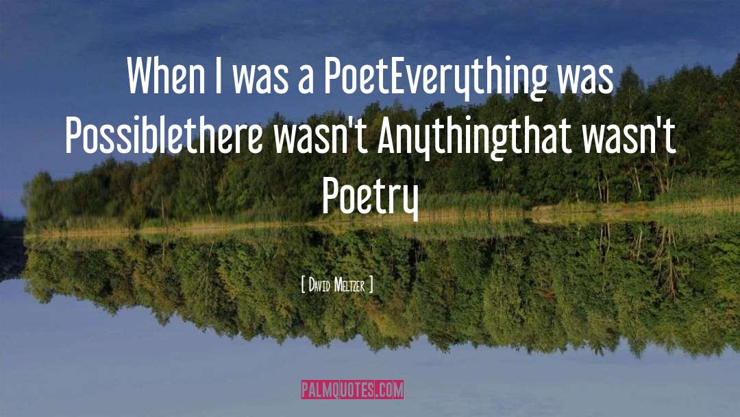 David Meltzer Quotes: When I was a Poet<br