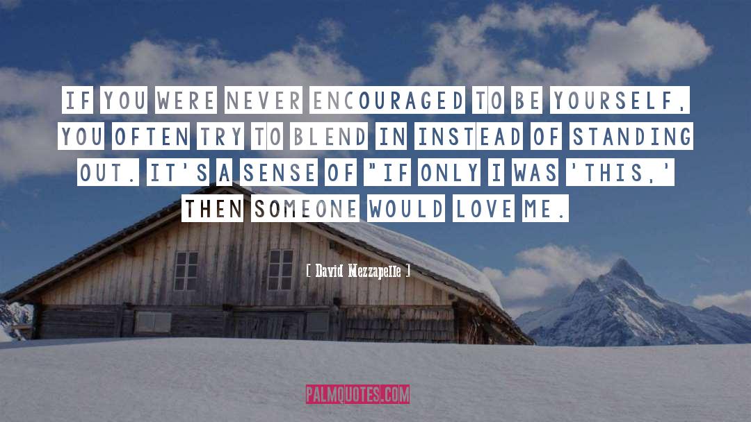 David Mezzapelle Quotes: If you were never encouraged