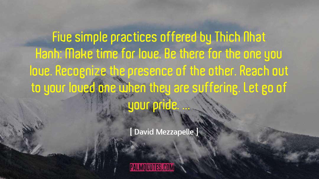 David Mezzapelle Quotes: Five simple practices offered by