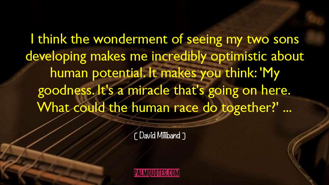 David Miliband Quotes: I think the wonderment of