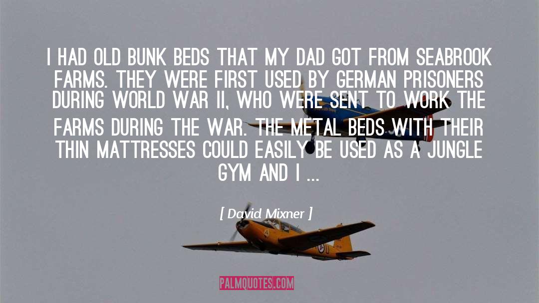 David Mixner Quotes: I had old bunk beds