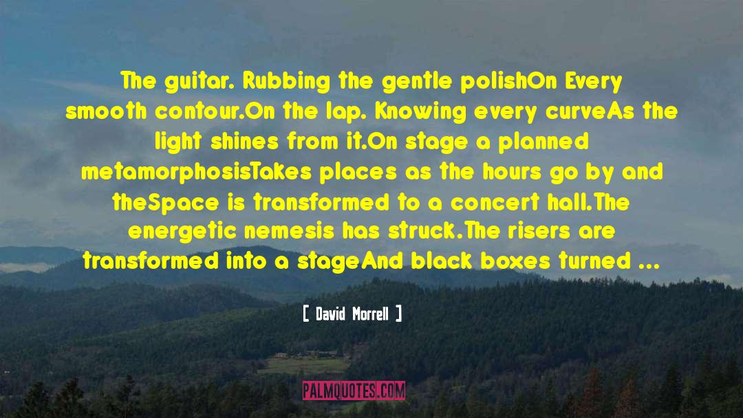 David Morrell Quotes: The guitar. Rubbing the gentle